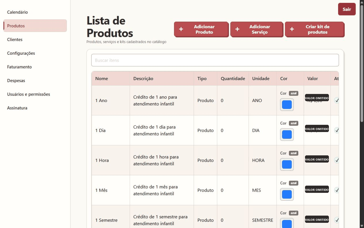 Sequência real mostrando catálogo, disponibilidade e despesas no Controla Festas, com valores cobertos.